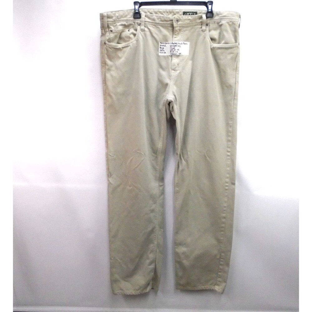 Orvis Chino Pants Beige Men's 42 (42x34)  5 Pocket Straight Leg Twill Fishing